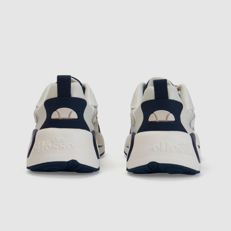 Women's Indus Leather Trainer Off-White/Dark Blue