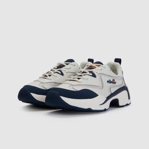 Women's Indus Leather Trainer Off-White/Dark Blue