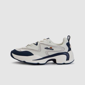Women's Indus Leather Trainer Off-White/Dark Blue