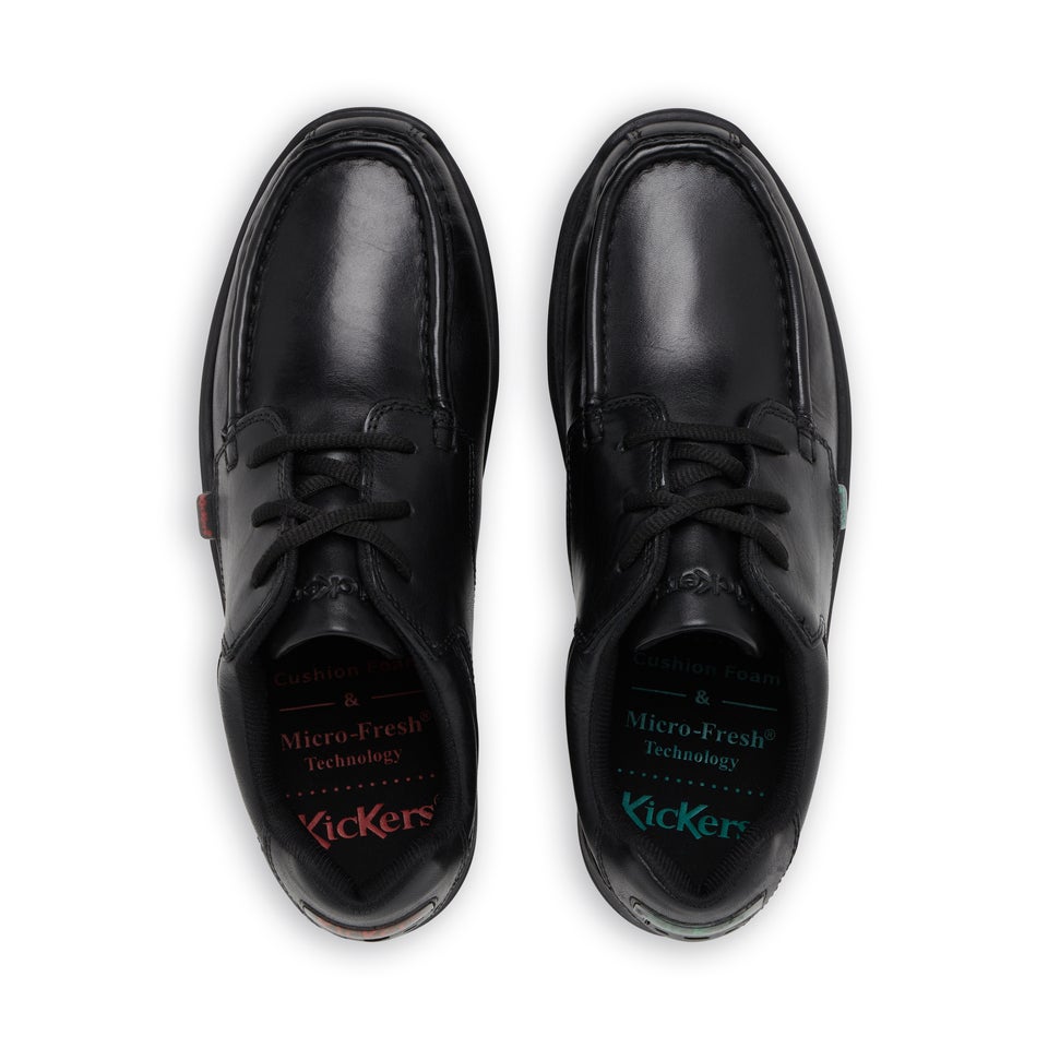 Youth Mens Reasan Lace Leather Black