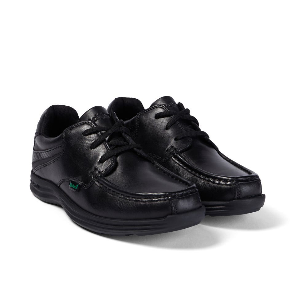 Youth Mens Reasan Lace Leather Black