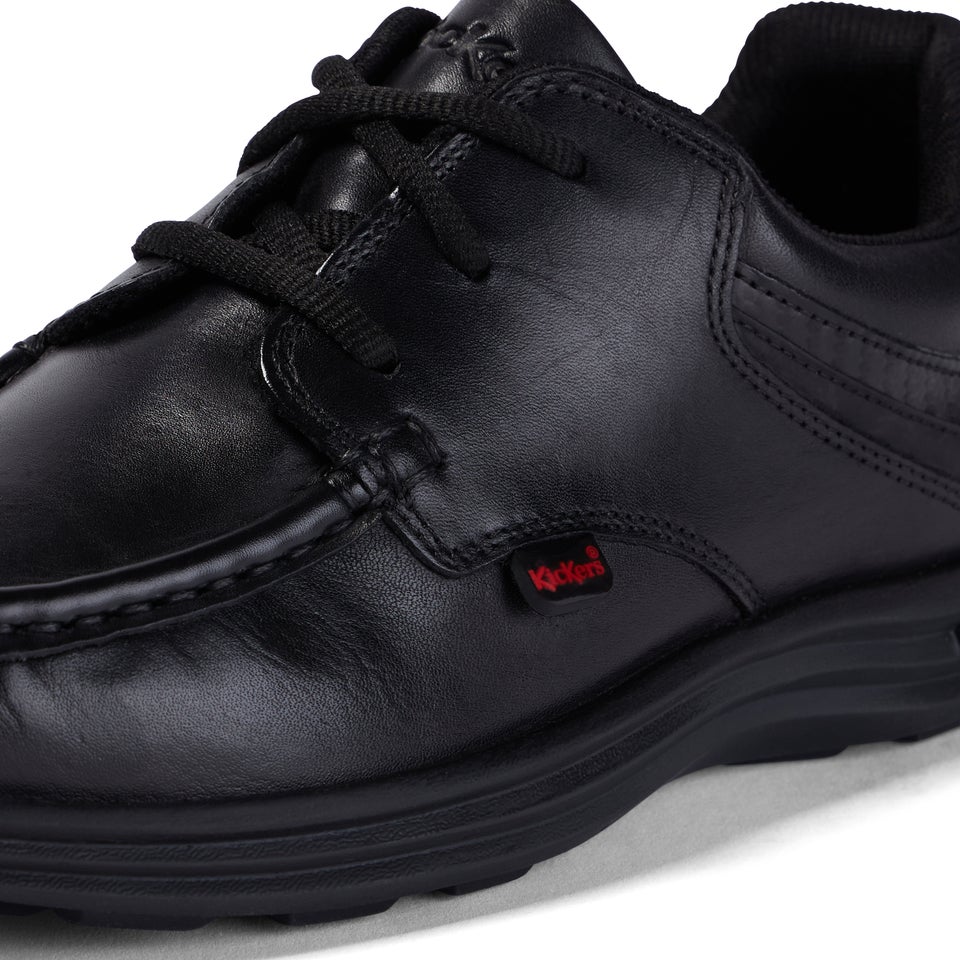 Youth Mens Reasan Lace Leather Black