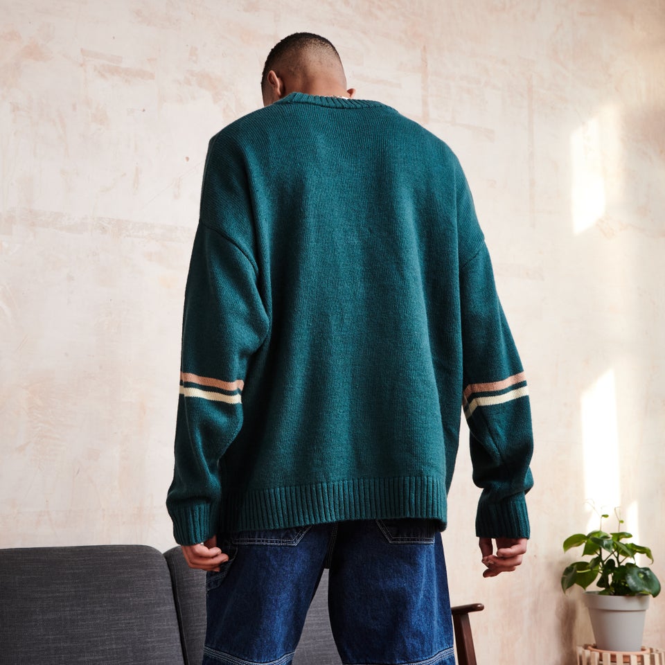 Men's Green Logo Knit Jumper Green