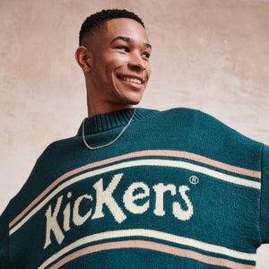 Men's Green Logo Knit Jumper Green - XS