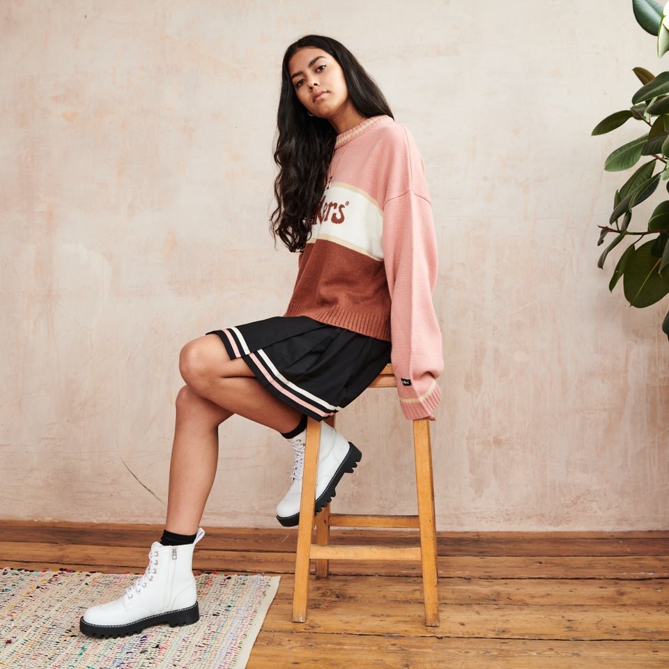 Women's Black pleated mini skirt Black