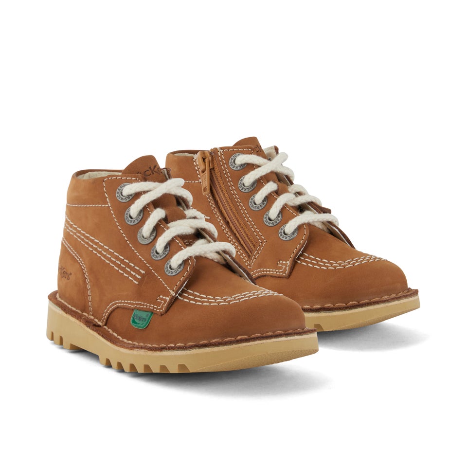Infant Unisex Kick Hi Zip Nubuck Tan