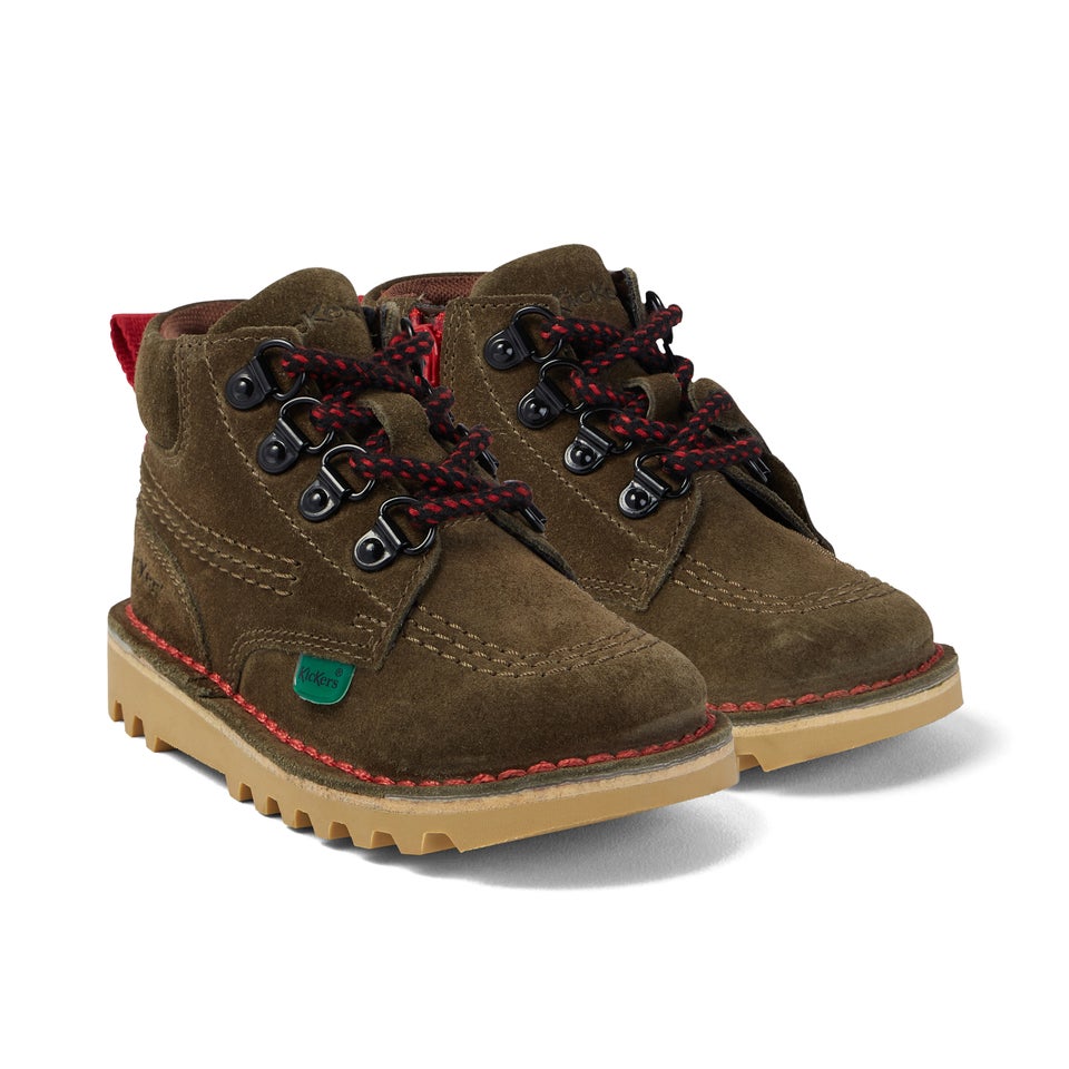 Junior Boys Kick Hi Winter Suede Olive