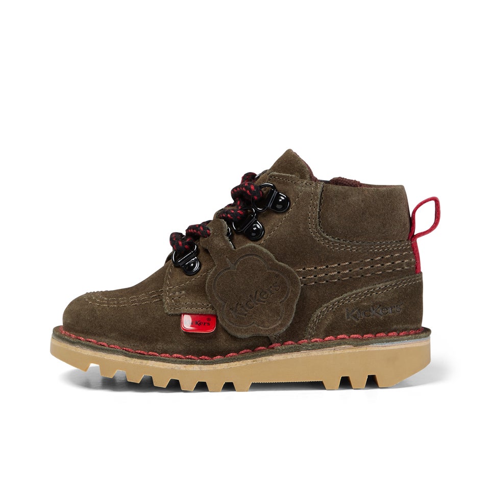 Junior Boys Kick Hi Winter Suede Olive