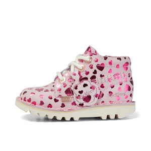 Infant Girls Kick Hi Heart Nubuck Pink - 5