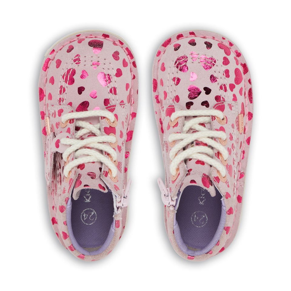 Infant Girls Kick Hi Heart Nubuck Pink