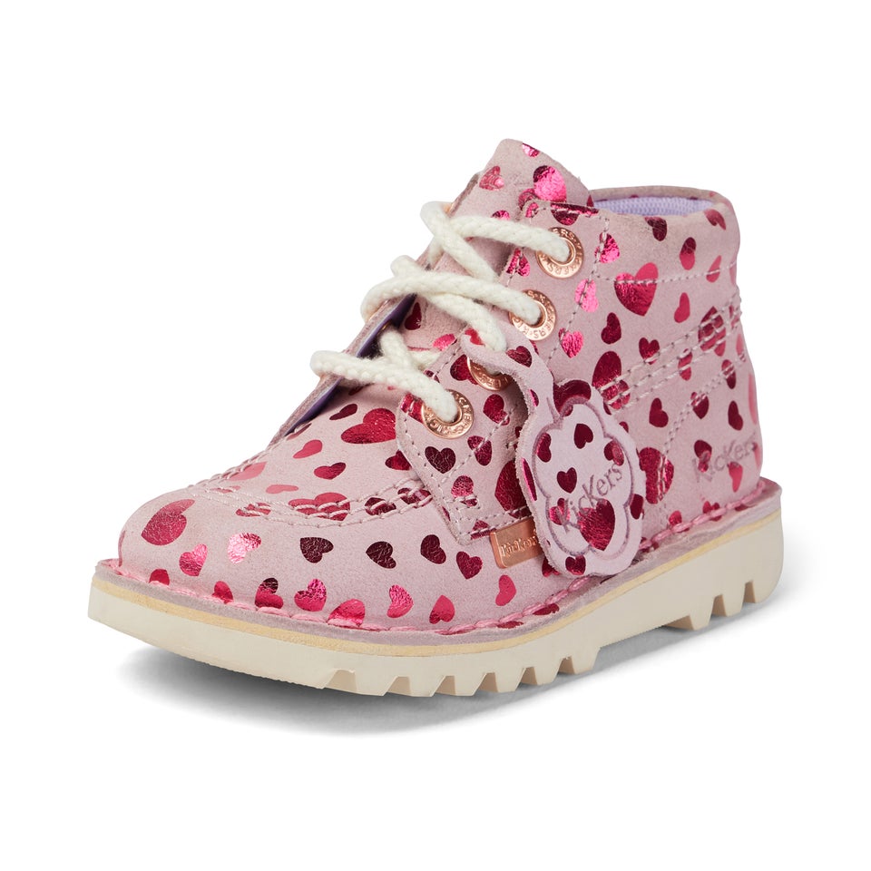 Infant Girls Kick Hi Heart Nubuck Pink