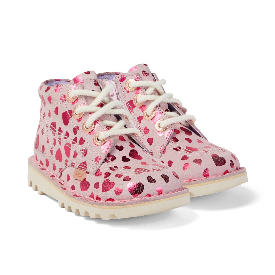 Infant Girls Kick Hi Heart Nubuck Pink