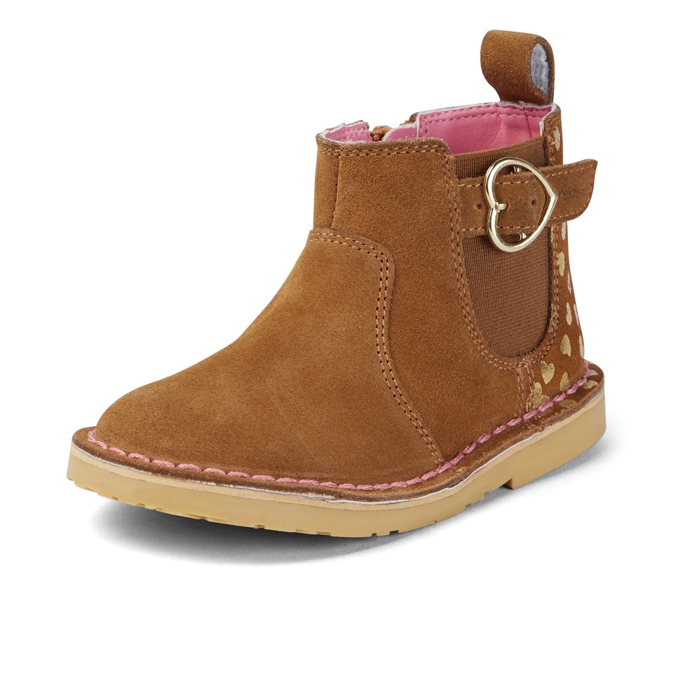 Infant Girls Adlar Chelz Heart Suede Tan
