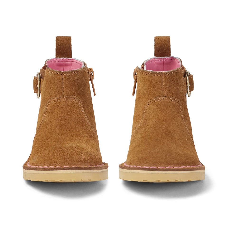 Infant Girls Adlar Chelz Heart Suede Tan