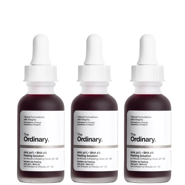 The Ordinary AHA 30% and BHA 2% Peeling Solution 30ml (Three Pack)_0