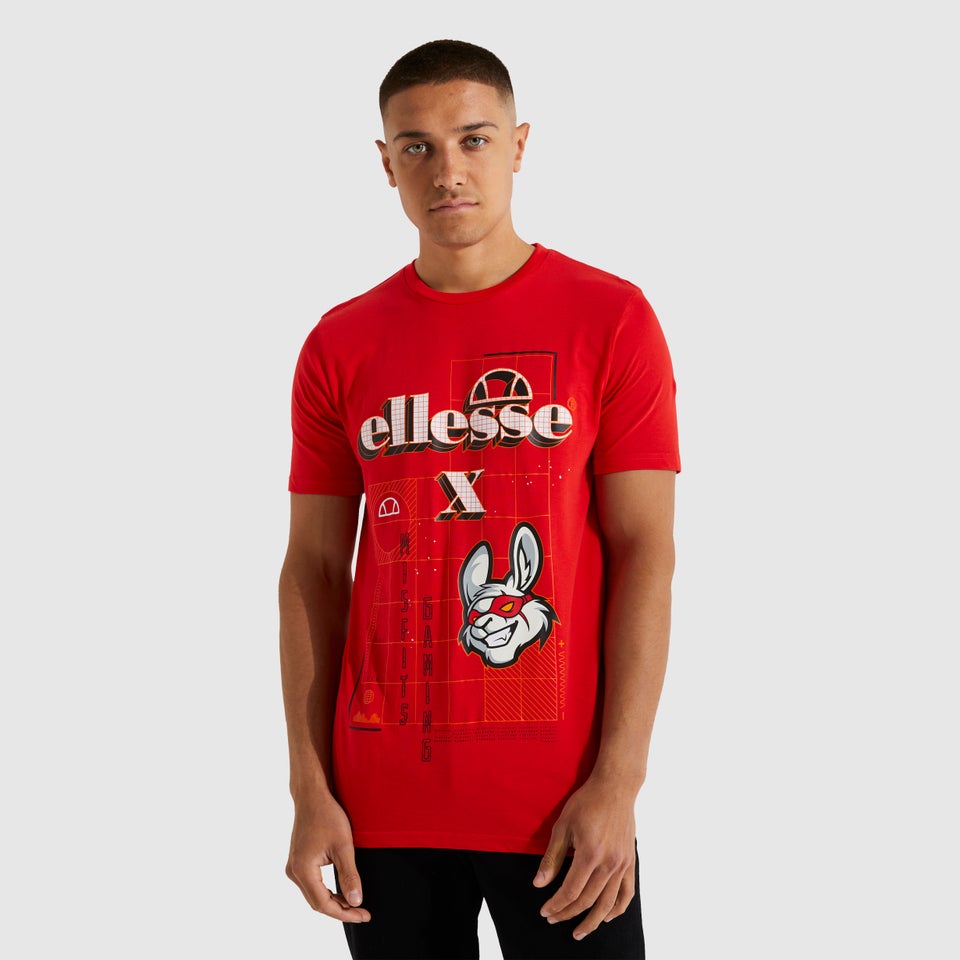 Men's ellesse x Misfits Cyber T-Shirt Red