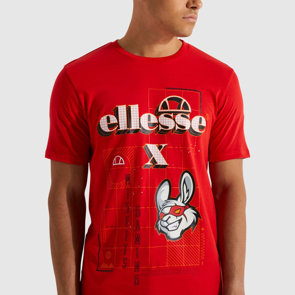 Men's ellesse x Misfits Cyber T-Shirt Red