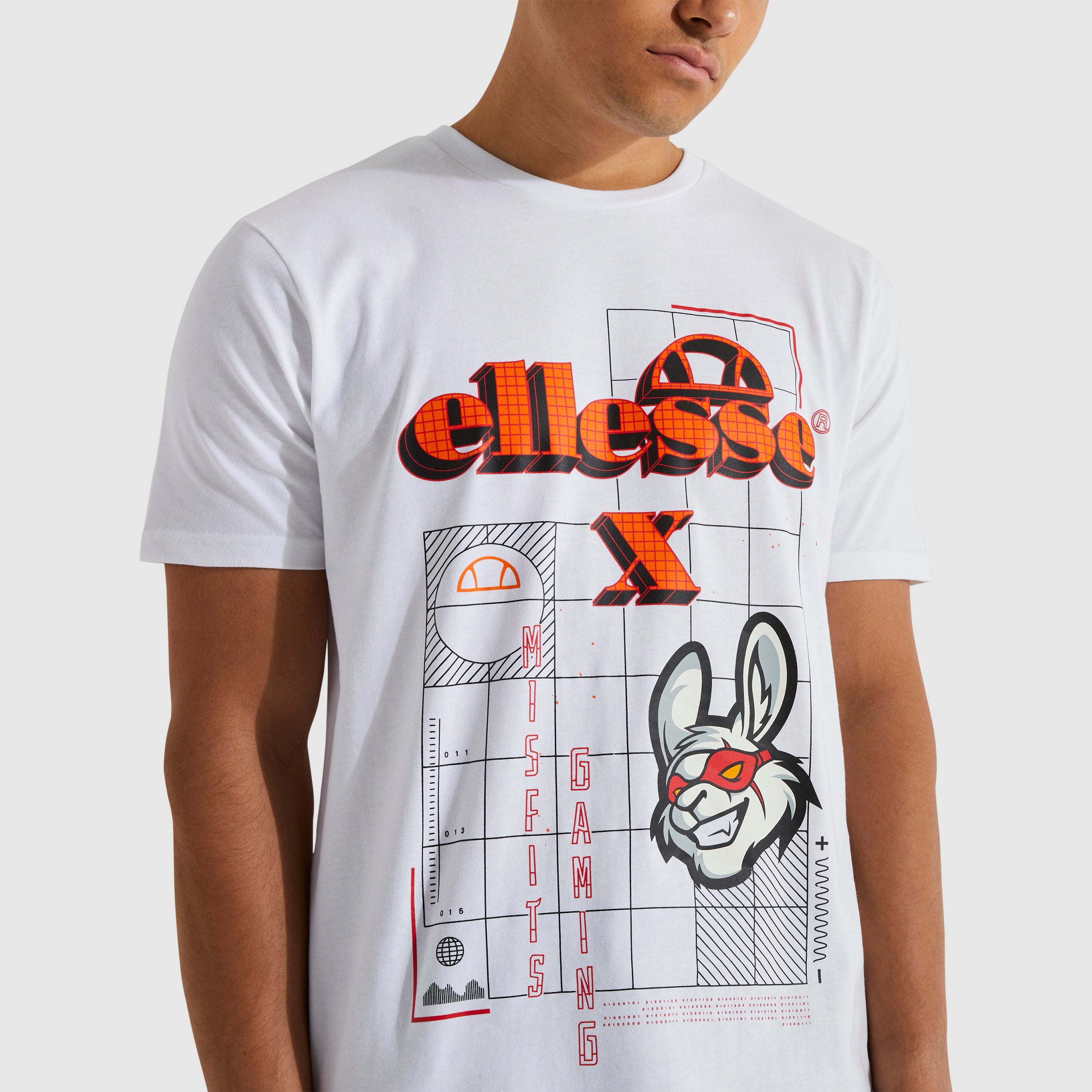 Men's ellesse x Misfits Cyber T-Shirt White | ellesse UK