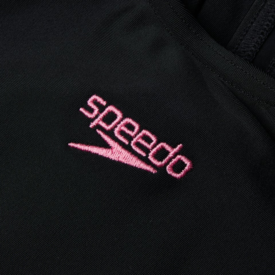 Mädchen Printed Panel Leaderback Legsuit Schwarz/Blau