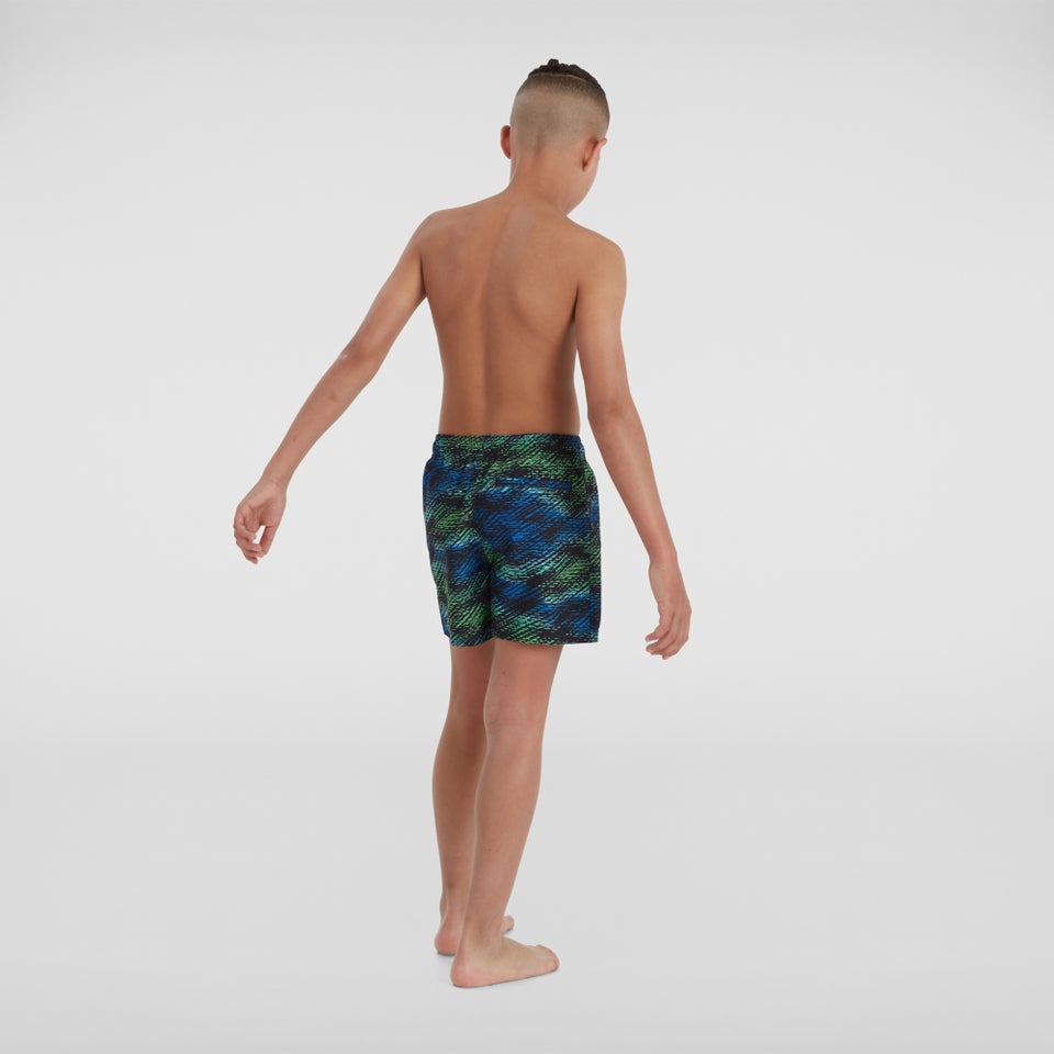 Short de bain Garçon Printed 33 cm noir/bleu