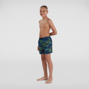 Short de bain Garçon Printed 33 cm noir/bleu - XS