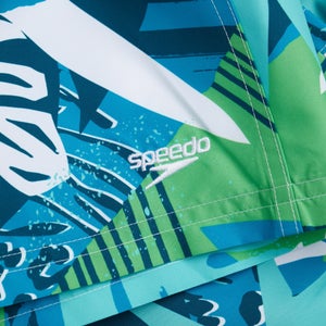 Short de bain Garçon Printed 33 cm vert/bleu