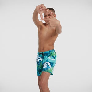 Short de bain Garçon Printed 33 cm vert/bleu