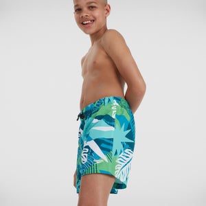 Short de bain Garçon Printed 33 cm vert/bleu