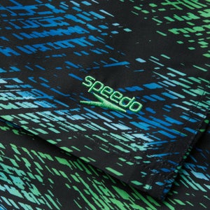 Jungen Printed 13" Badeshorts Schwarz/Blau