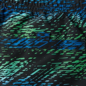 Jungen Printed 13" Badeshorts Schwarz/Blau