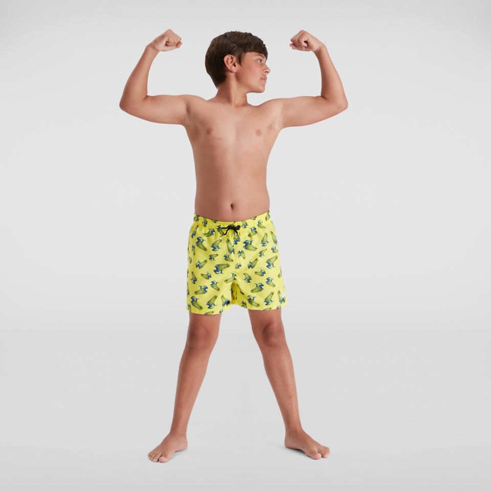 Jungen Printed 13" Badeshorts Gelb/Blau