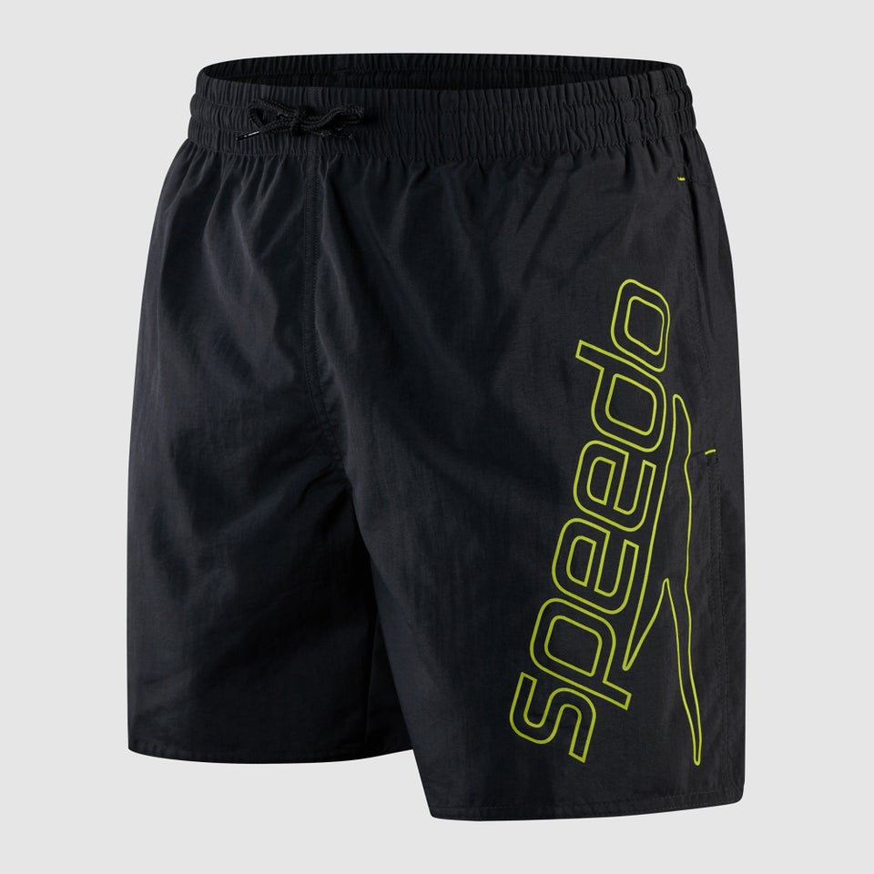 Men's Boom Logo 16" Swim Short Black/Green