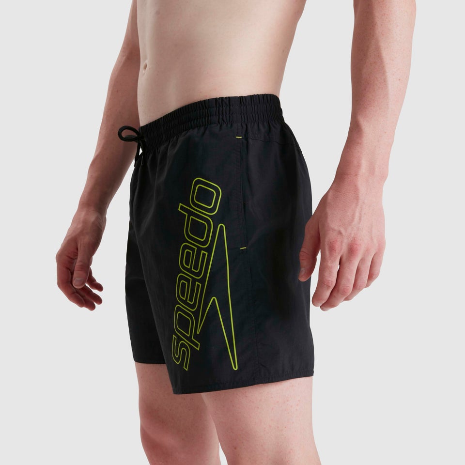 Men's Boom Logo 16" Swim Short Black/Green