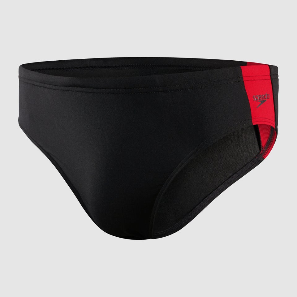 Slip de bain Homme 7 cm Boom Logo Splice noir/rouge