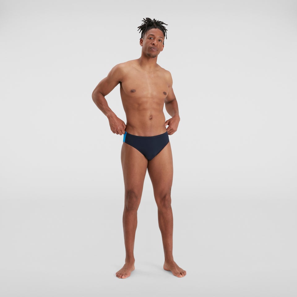 Herren Boom Logo Splice 7 cm Badehose Marineblau/Blau