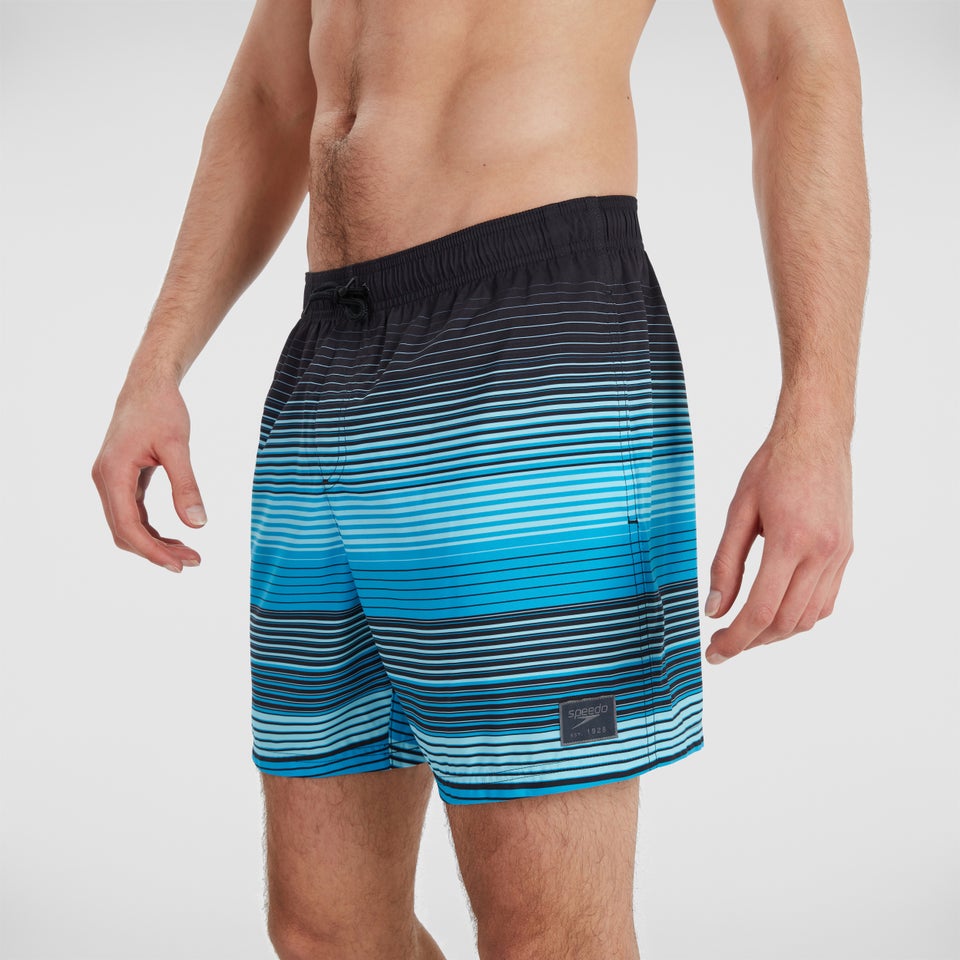 Short de bain Homme 40 cm Print Leisure noir/bleu