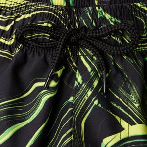 Men's Print Leisure 16" Swim Short Black/Green