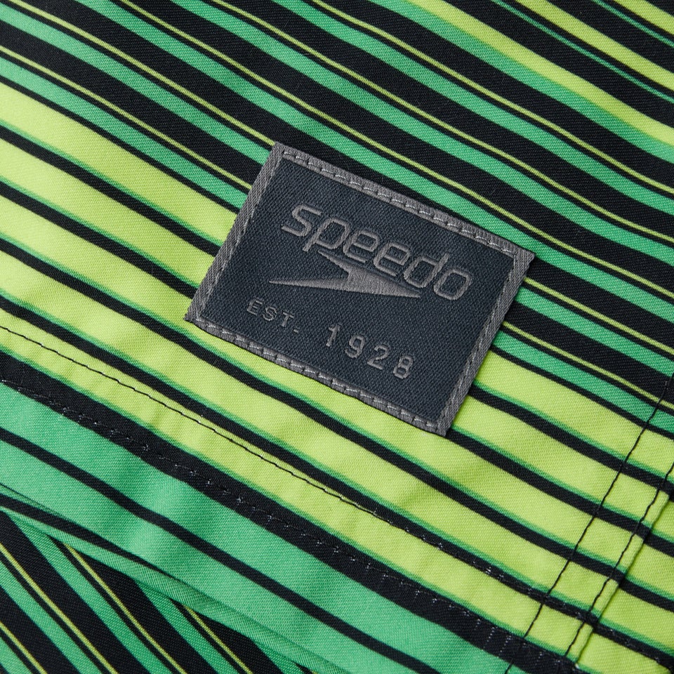 Men's Print Leisure 16" Swim Short Black/Green