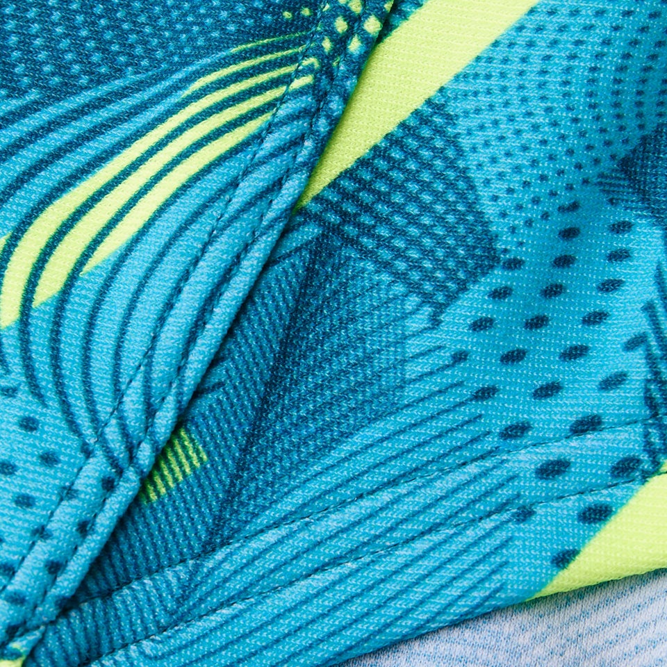 Herren Allover V-Cut 17 cm Badehose Blau