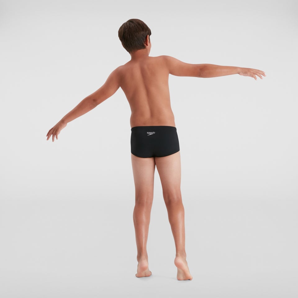 Jungen Placement 13 cm Badehose Schwarz/Orange