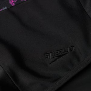 Damen Evie Printed Tankini Schwarz/Pink