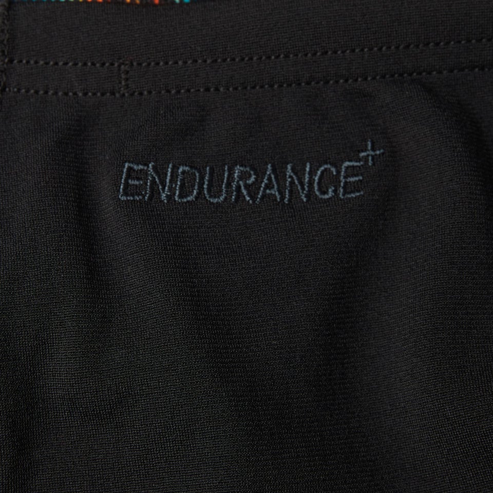 Herren Allover 14 cm Badehose Schwarz/Grün