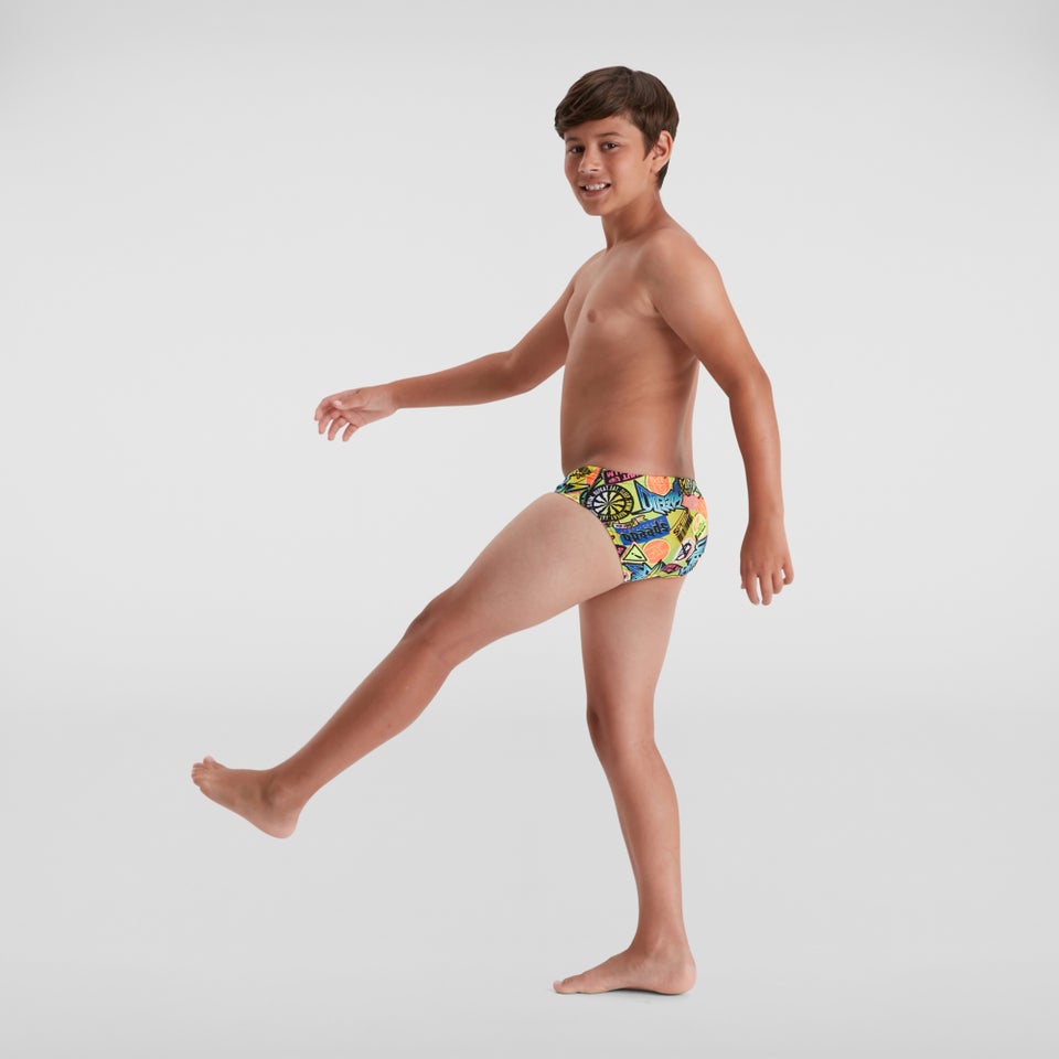 Jungen Allover 6,5 cm Badehose Grün