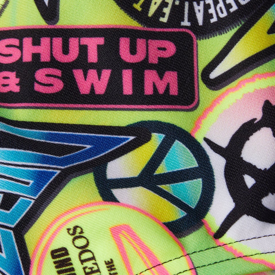 Jungen Allover 6,5 cm Badehose Grün