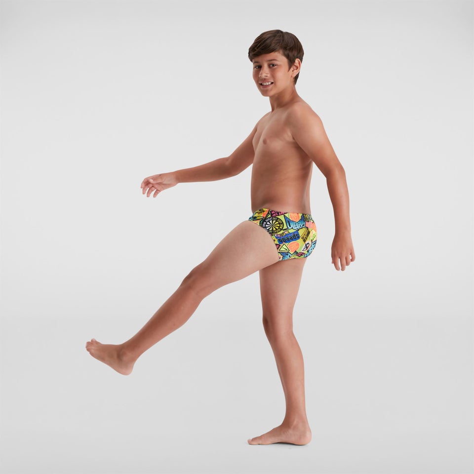 Jungen Allover 6,5 cm Badehose Grün
