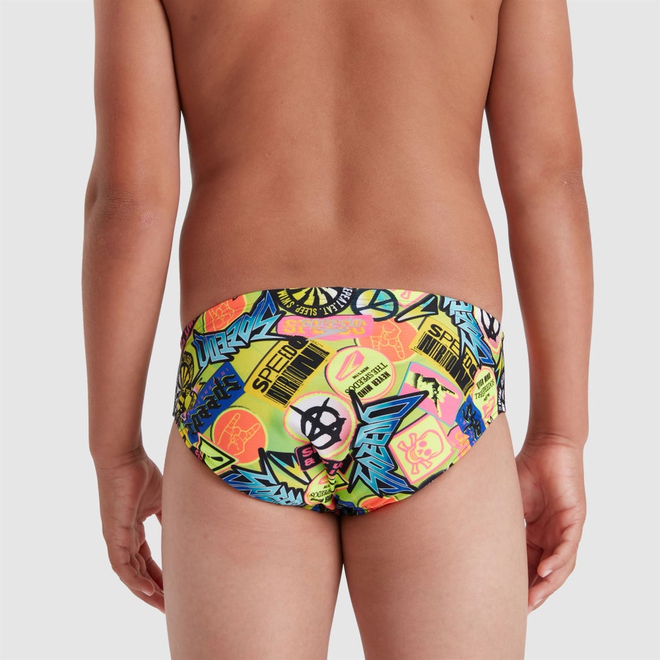 Jungen Allover 6,5 cm Badehose Grün