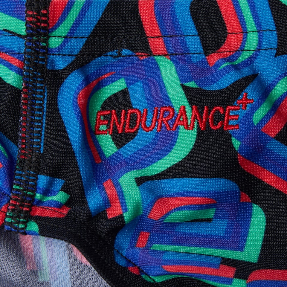 Jungen Digital 6,5 cm Badehose Schwarz/Rot