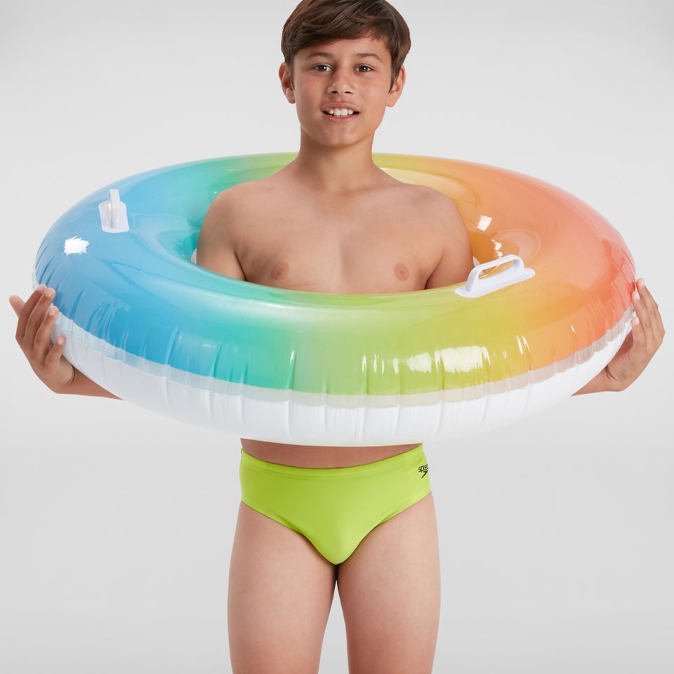 Slip de bain Garçon Logo 6,5 cm vert/bleu marine