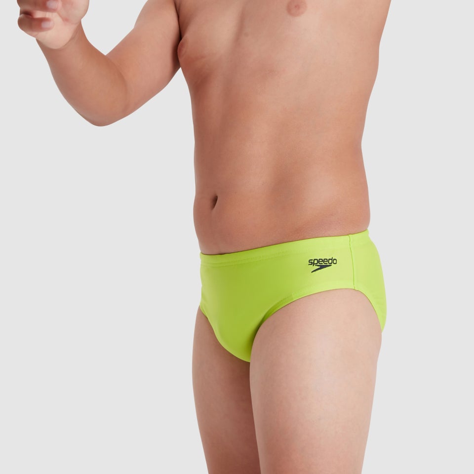 Slip de bain Garçon Logo 6,5 cm vert/bleu marine