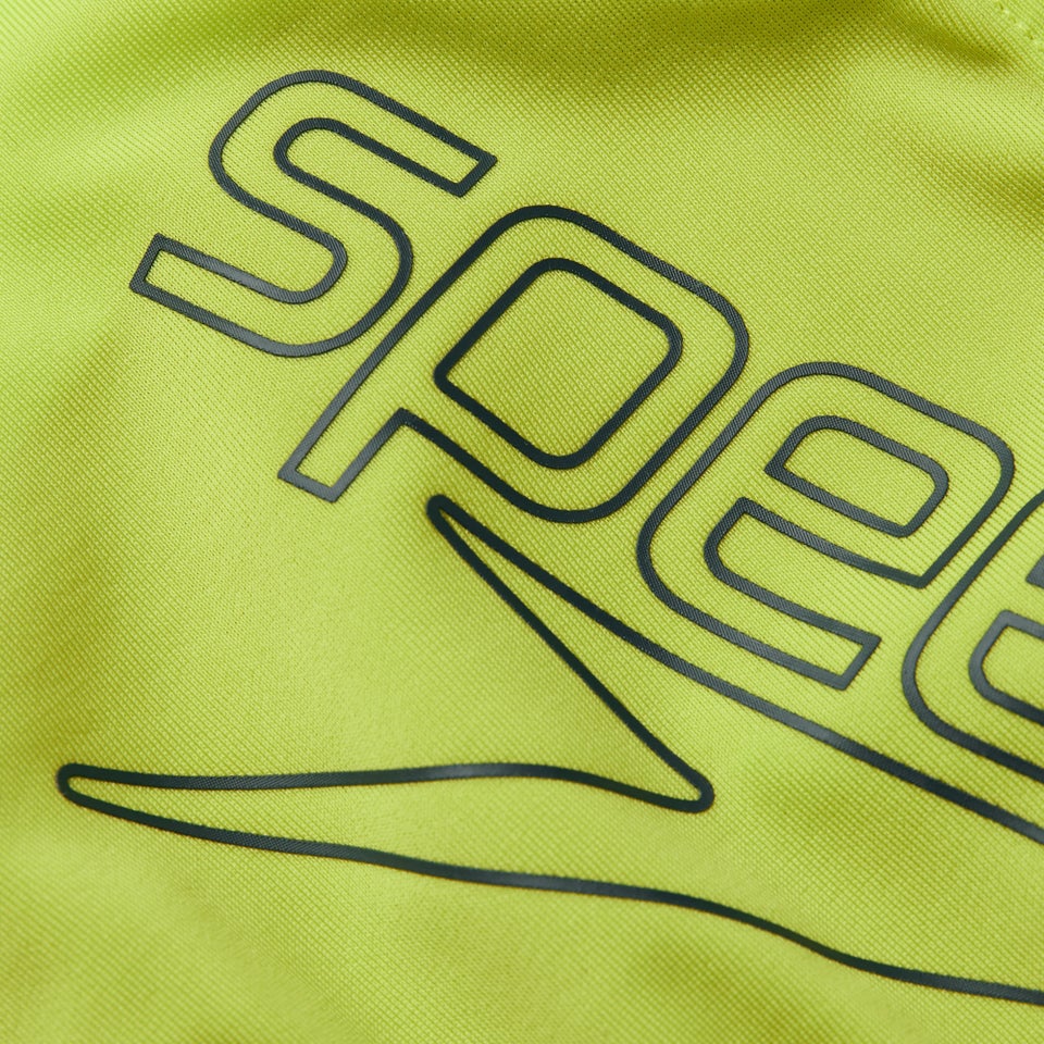 Slip de bain Garçon Logo 6,5 cm vert/bleu marine